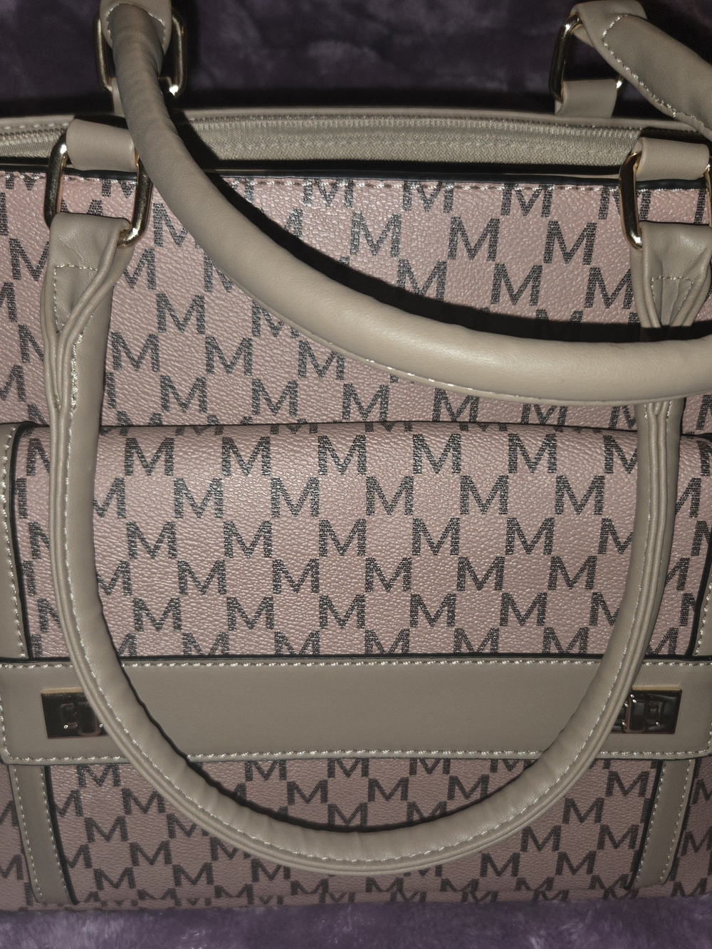 Women’s Kaki Monogram Tote Bag with Wallet- NEW